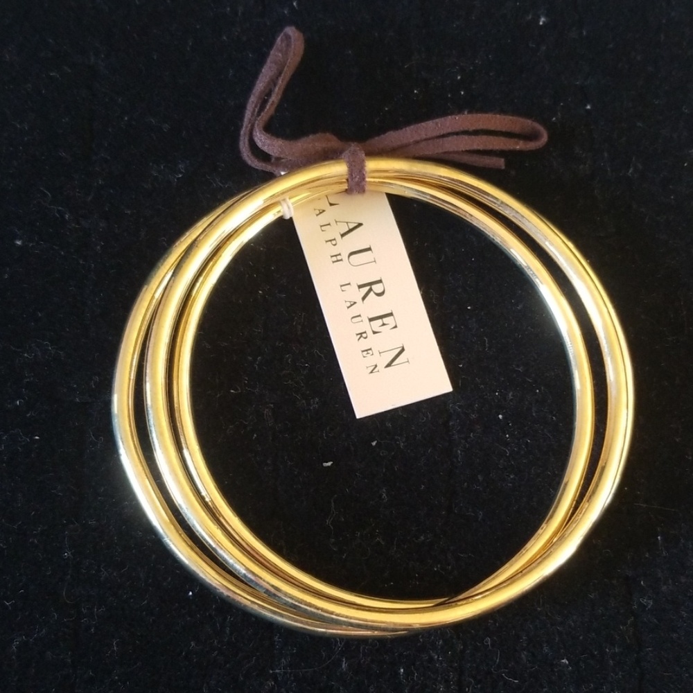 NWT Ralph Lauren Gold Bangle Bracelets